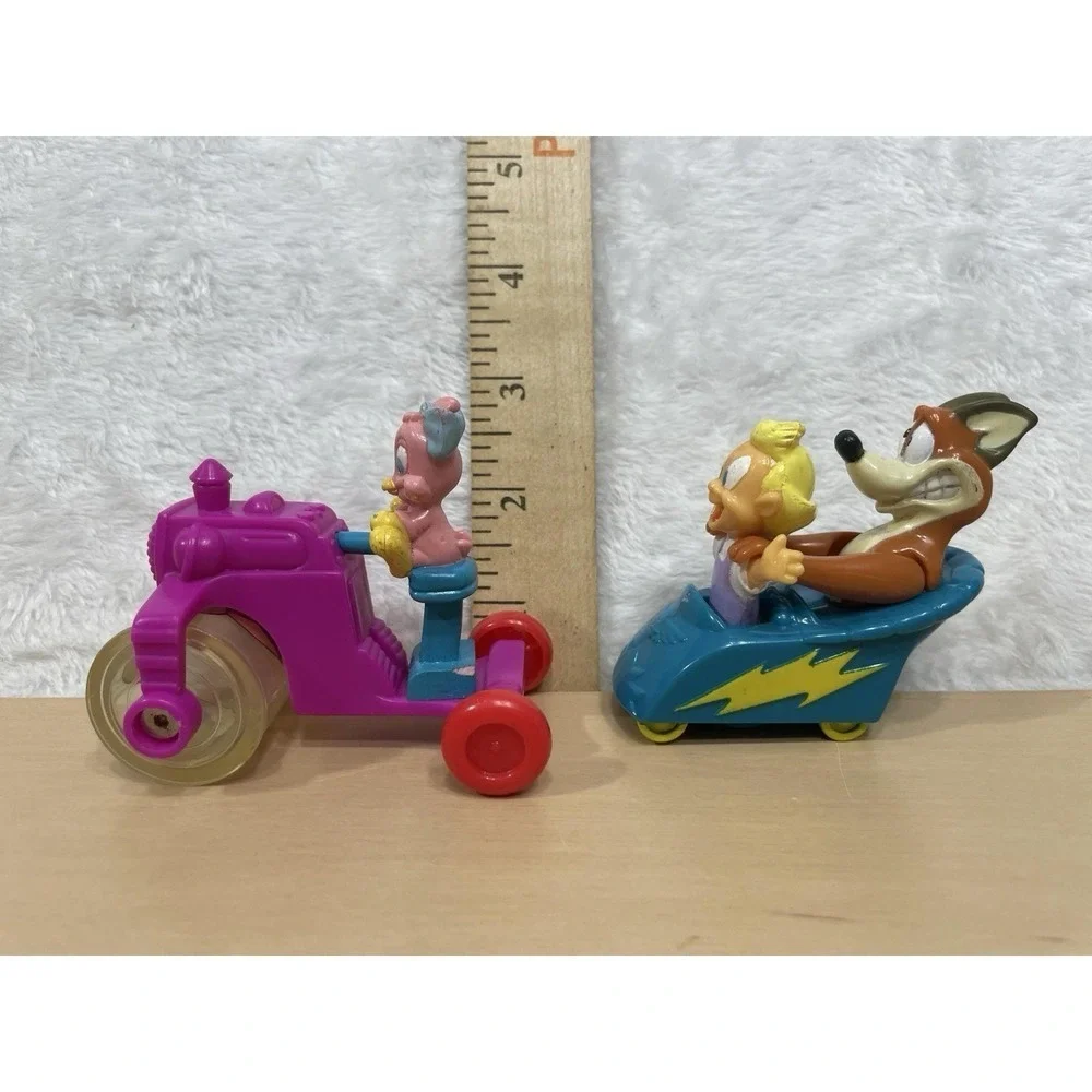 Vintage‎ 1993 Warner Bros Cartoon Vehicle Toys Lot of 2 Pullback/Push Cars